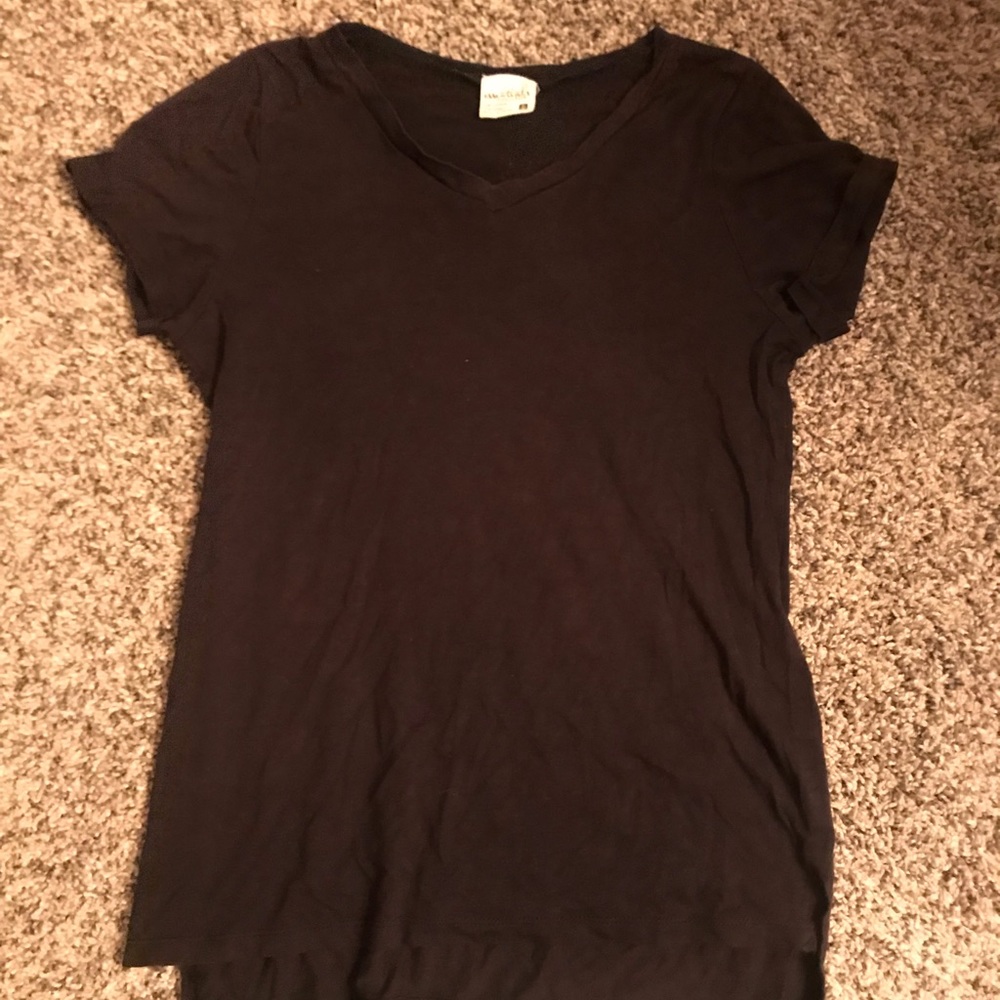Short sleeve kids plain black tee